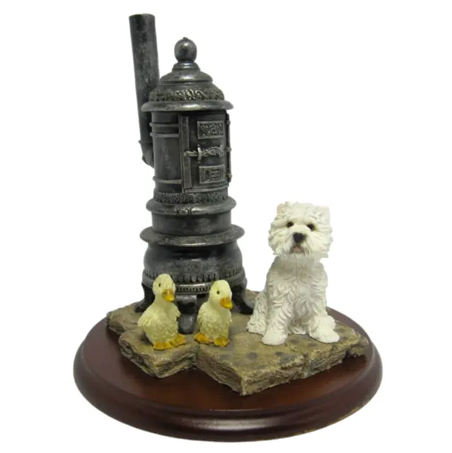 Vintage Leonardo Collection West Highland Terrier Westie Dog & Ducks Figurine 🐾