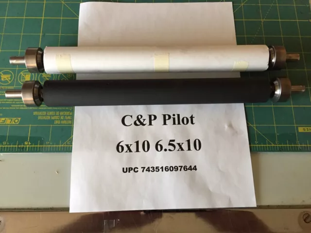 6x10 and 6.5x10 C&P Pilot letterpress printing press rollers and trucks no press