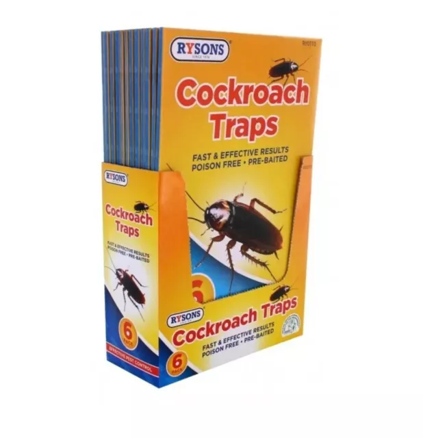 Cockroach Traps Poison Free 6 Traps RYSON 