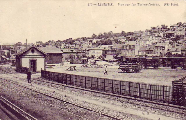 CPA 14 Approx. Cabourg Deauville LISIEUX View of the Black Lands Train Wagons1917