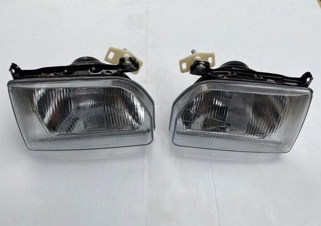 KAP Pair Headlight Lamps With Bulbs For Ford Escort 1991-1996