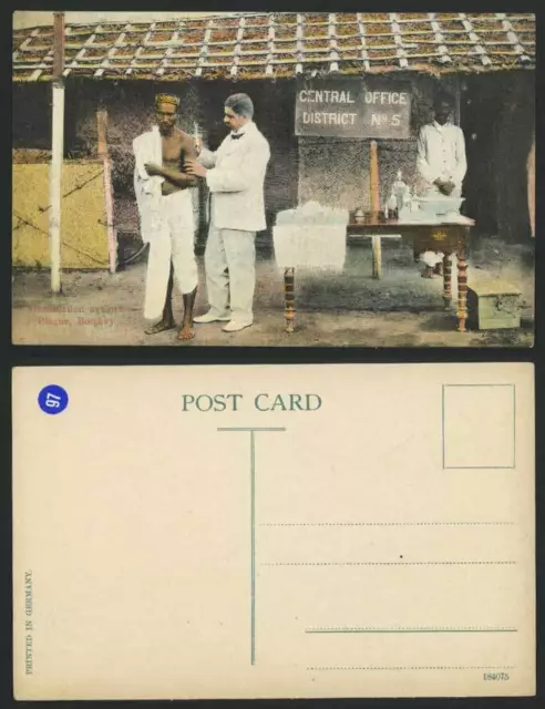 India Old Postcard Inoculation against PLAGUE Bombay, Central Office District 5.