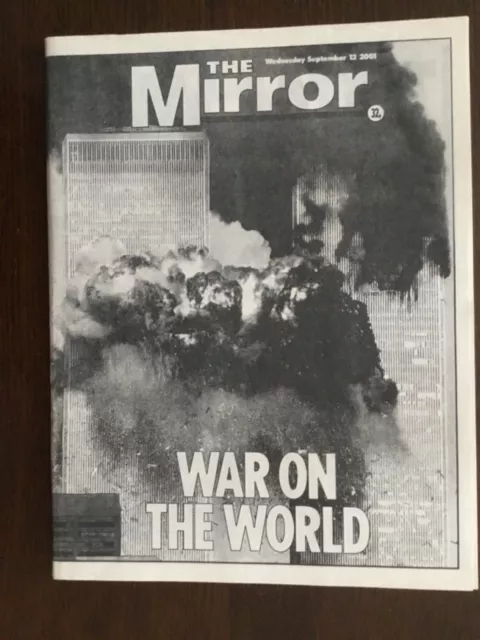 9/11 WAR ON THE WORLD TERROR : DAILY MIRROR SEPTEMBER 12TH 2001 (48 pages)*Repro