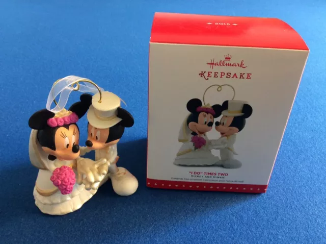 Mickey and Minnie: "I Do" Times Two - 2015 Hallmark Keepsake Christmas ornament