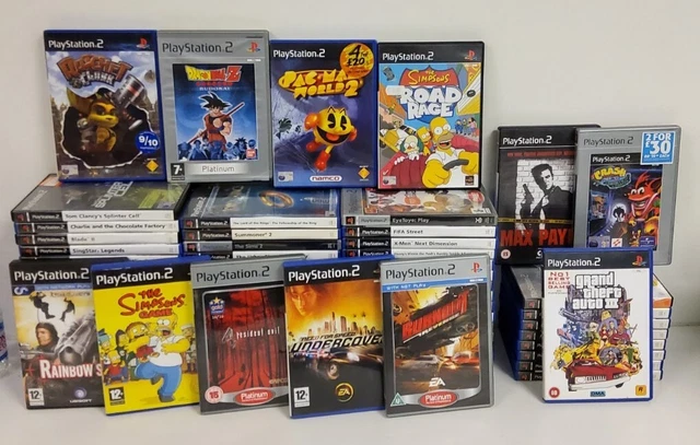 69 X PS2 Games JobLot- Crash Bandicoot Dragon Ball Z Simpson Resident ...