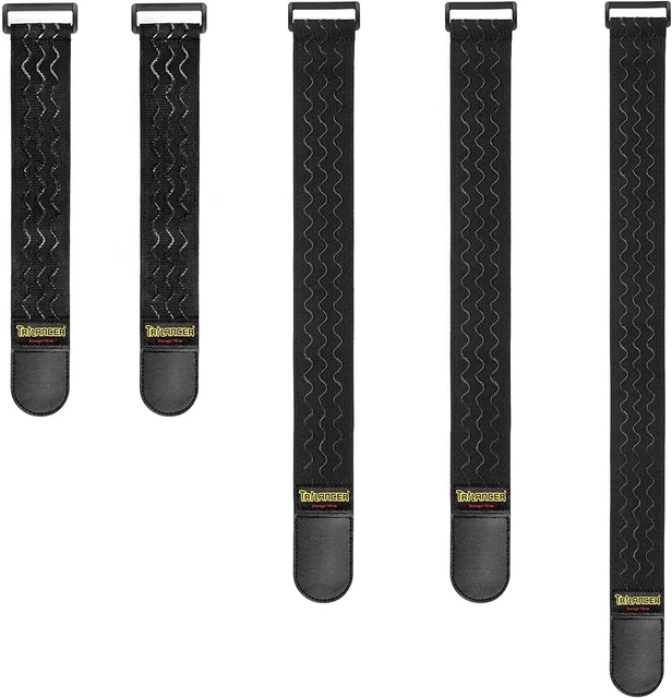 Cinghie Elastiche Con Antiscivolo – Set Da 5 Fascette Riutilizzabili Di 3 Misure