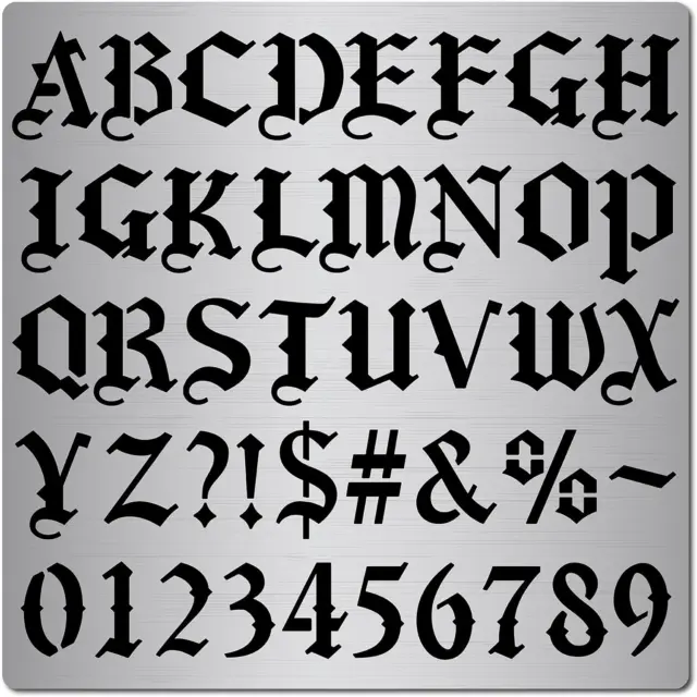 Old English Font Stencil