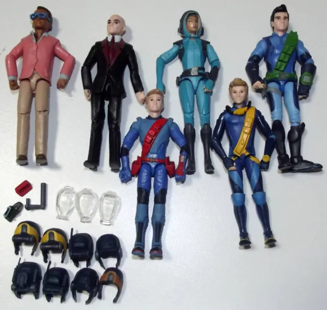 Thunderbirds Are Go 2015 Figures With Assorted Helmets & Visors.