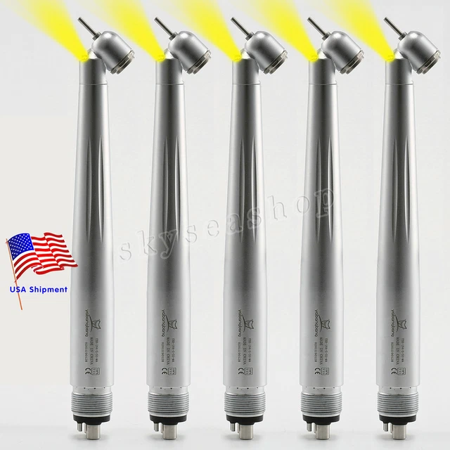 1-5 Dental 45 Degree Surgical LED E-generator High Speed Handpiece for NSK WK