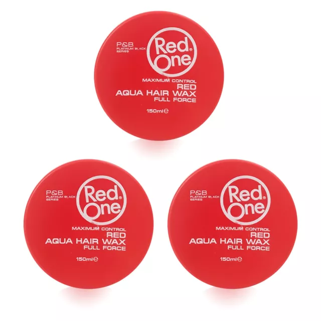 3x RedOne Red Aqua Hair Wax Full Force, 150ml