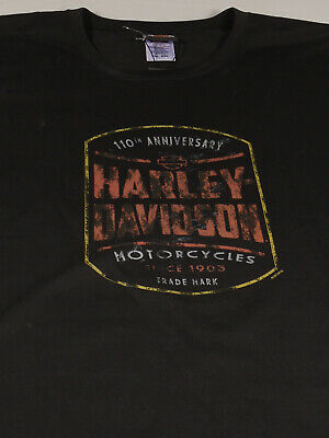 (PRL) 110th HARLEY DAVIDSON HD MOTOR CLOTHES T-SHIRT MAGLIETTA MOTO BIKER LTD ED