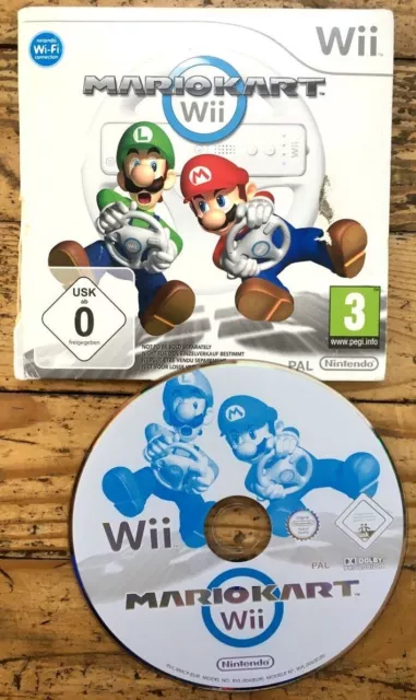 Mario Kart Wii Complet En Boîte Cartonnée Nintendo Wii Pal Euro Cib Ovp Fourreau