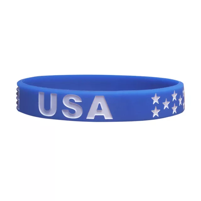 Country Wrist Bands Usa Flags Silicone Bracelet Rural Wristband