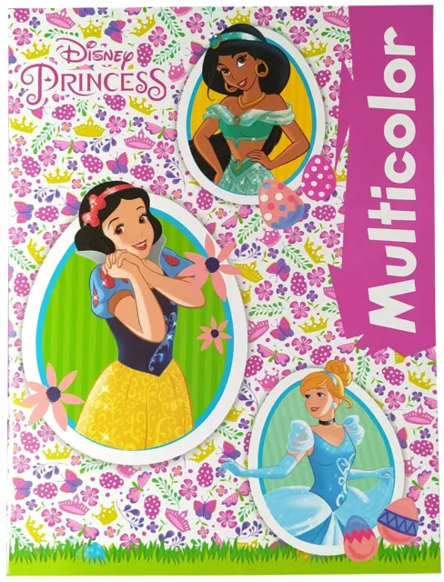 Malbuch Princess Disney Multicolor DIN A4 mit 32 Bilder Ostern Ausmalen Prinzess