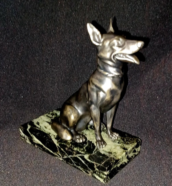 STATUETTE DE POISSON régule sur socle marbre. EUR 27,99 - FR