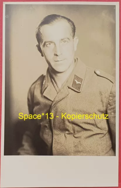 Foto Flak Soldat Portrait in Fliegerbluse Uniform wk2 Luftwaffe Flieger Landser