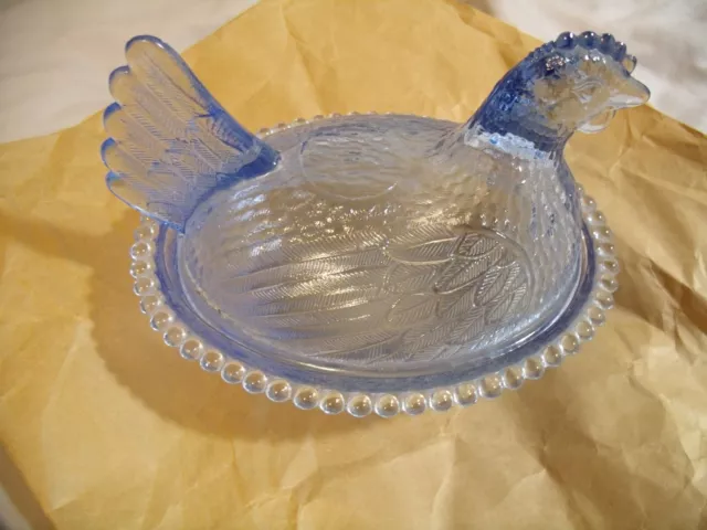 Indiana Glass Light Blue Hen On Nest