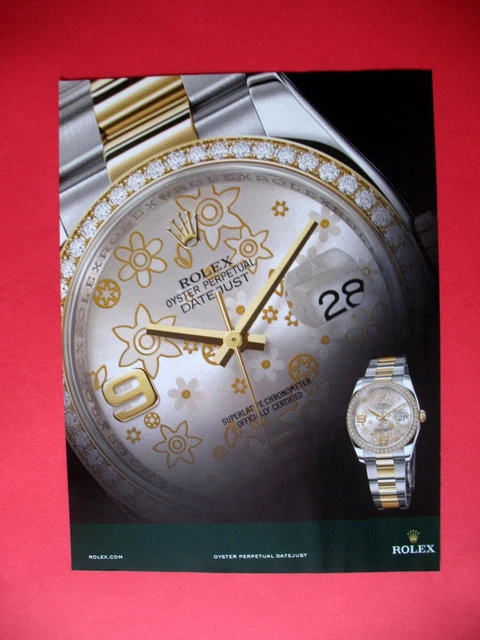 Publicite De Presse Rolex Montre Oyster Perpetual Datejust Ad 2009