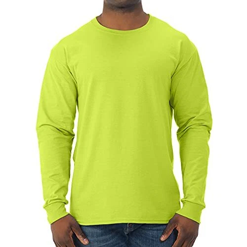Men's Dri-Power Cotton Blend Long Sleeve Tees, Moisture Wicking, Odor Protect...
