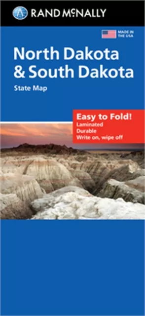 Rand McNally Easy to Fold: North Dakota, South Dakota Laminated Map (Sheet Map,