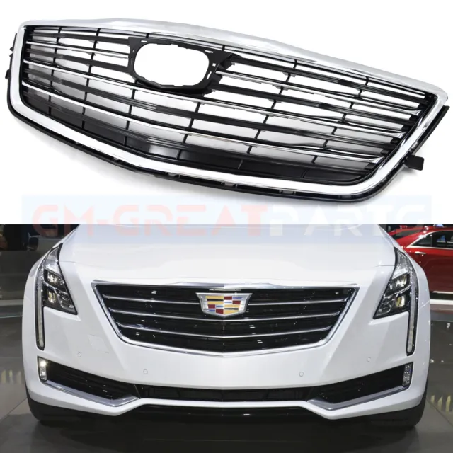 2016 2017 2018 Cadillac Ct6 Front Upper Bumper Grille Grill Chrome Oem 84124488