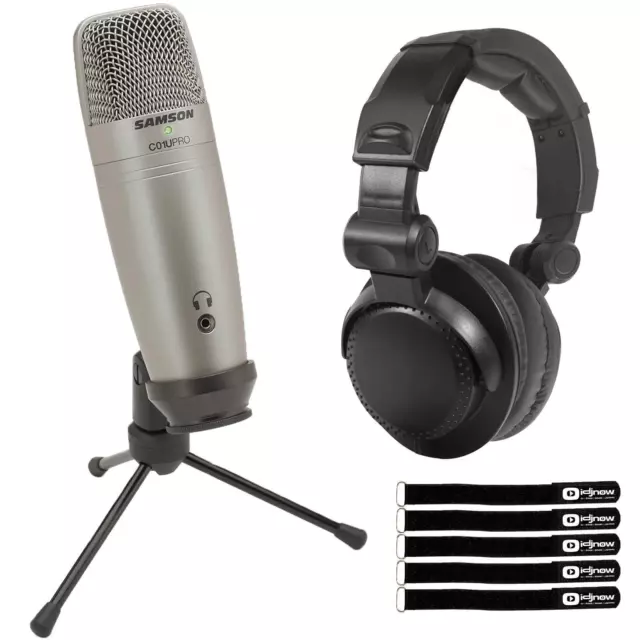 Samson C01U Studio Podcast Recording USB Condenser Microphone Mic Kit w Stand