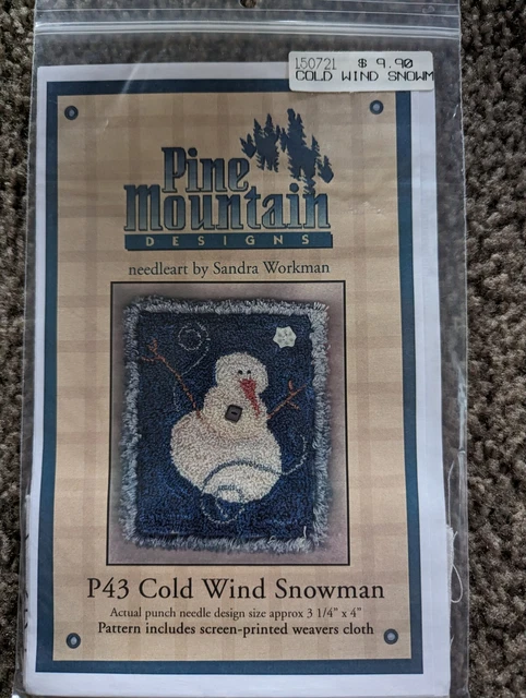 Pine Mountain ""Cold Wind Snowman"" patrón de aguja