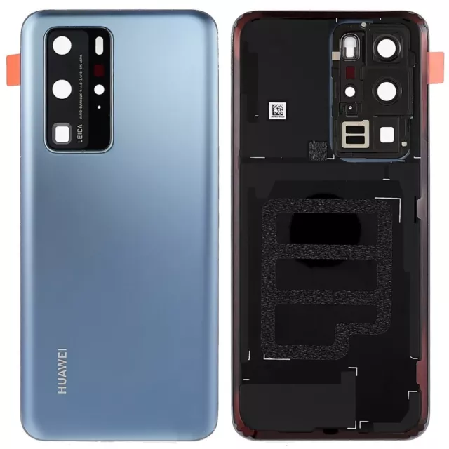 Tapa Bateria Back Cover + Lente Camara Trasera Huawei P40 Pro Plateado