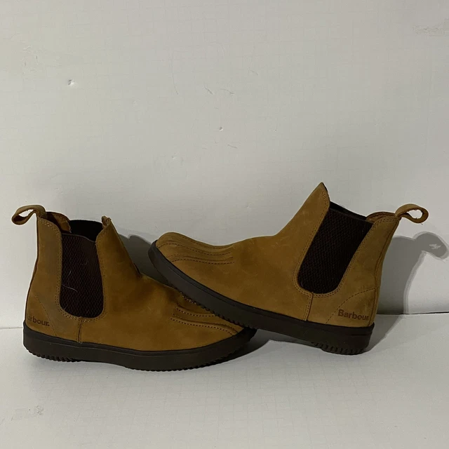 BARBOUR WOMENS US Size 6 Brown Chelsea Boots Ankle Leather Shoes Beige