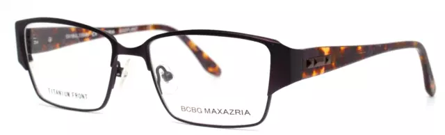 BCBG MAXAZRIA Romina Eggplant Womens Rectangle Full Rim Eyeglasses 53-16-135