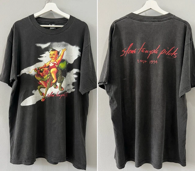 STONE TEMPLE PILOTS Tour 1994 2 Side Black Reprint T shirt Classic 