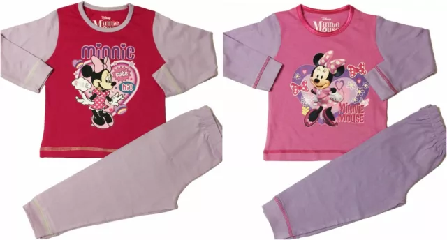 Minnie Mouse Pyjamas Girls Disney Pjs Age 18 Months to 4 Years