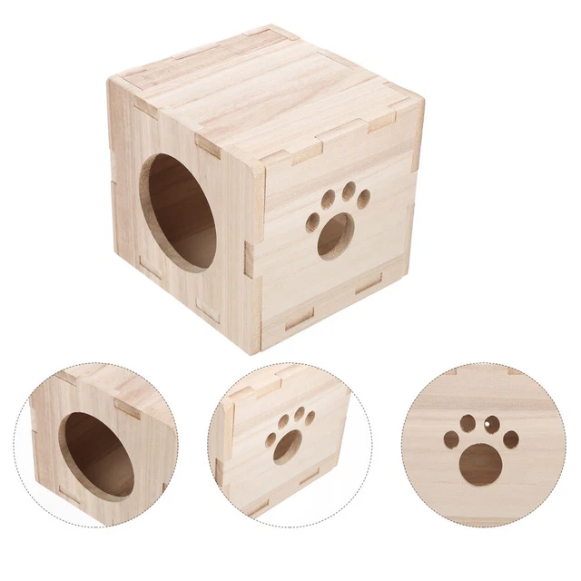 1pc wood Hamster hut wood Hamster hut Schlafen Guinea Schweine Holz