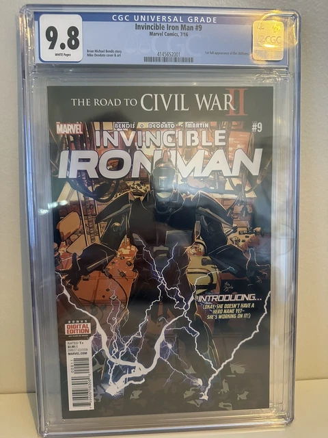 Invincible Iron Man #9 (2016) CGC 9.8 1st app. Riri Willams White Pages