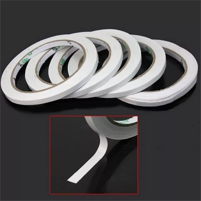 10 rolls of White Double Sided Faced Strong Adhesive Tape for Office Supplie~7H