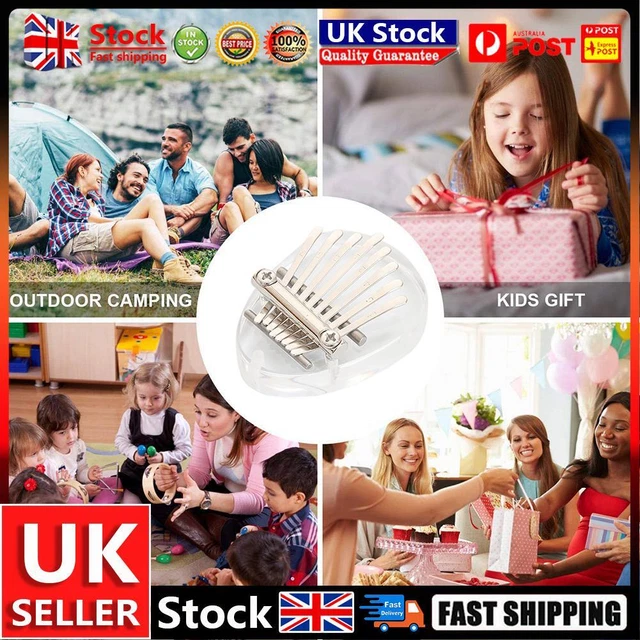 Mini Kalimba Thumb Piano Acrylic 8-tone Cute Finger Piano Music Gift (Oval) UK