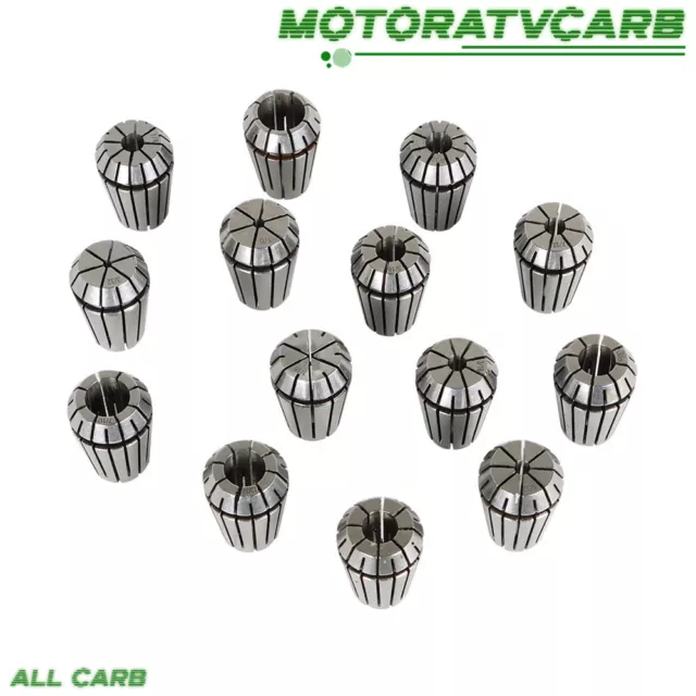 ALL-CARB 14× ER20 1/16"-1/2" Spring Collet Set for CNC Milling Tool Workholding