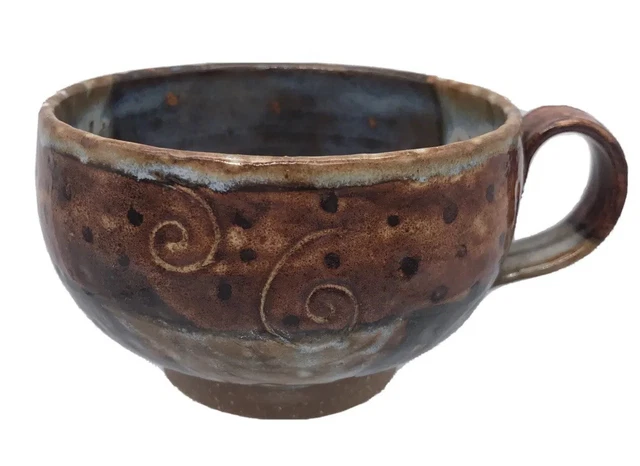 DAG Artisian Made Wheel Thrown Mug Small Bowl Signed And Numbered Dag 10/12