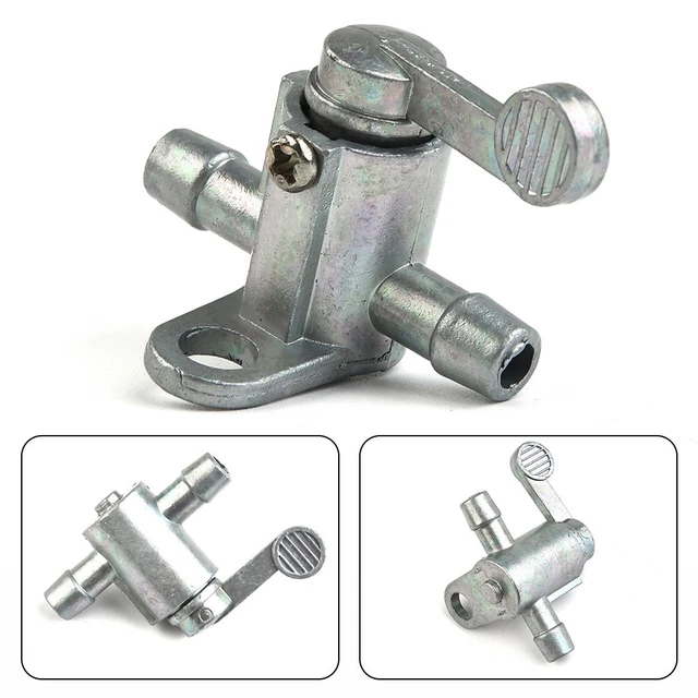 Argento per Dirt Bike ATV Petcock Interruttore 1.6\'\' X1.8\'' 1pz 8 mm alluminio