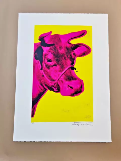 Andy Warhol "Cows", 1966 Signed Hand-Number Ltd Ed Print 26 X 19 in