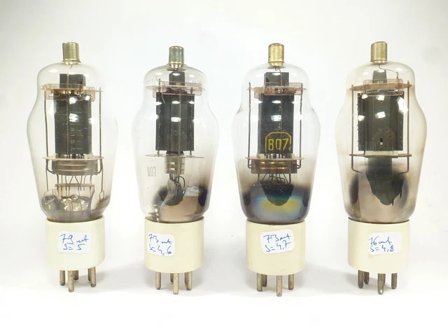 one pair tested weak RCA 807 Ceramic base similar ATS25 VT100 VT60 QE06
