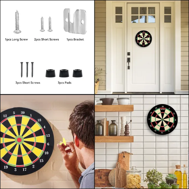 Dartboard Bracket Screws & Stabilisers Wall Hanging Dart Board Fixing Set Tools