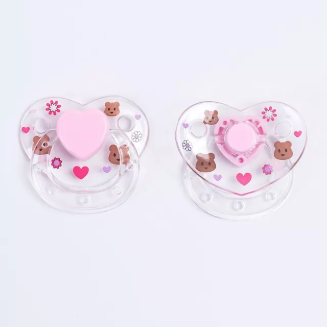 1Pcs Pink Love Reborn Doll Magnetic Pacifier Dummy for Baby Dolls Accessories JP