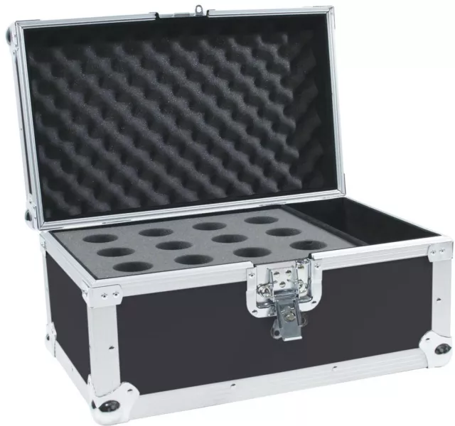 FLIGHTCASE x 12 microfoni custodia bauletto valigetta custodia porta dj karaoke