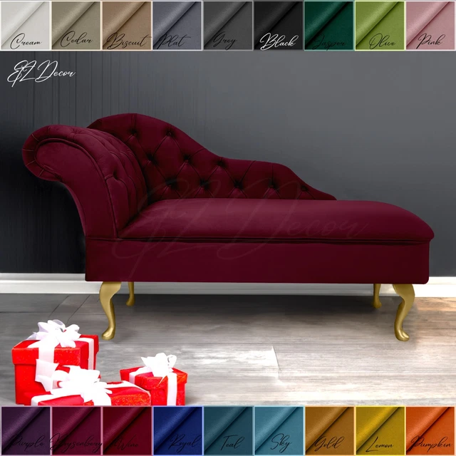 Chaise Lounge Chesterfield Sofa Red Wine Accent Chair Lucian Tufted Longue