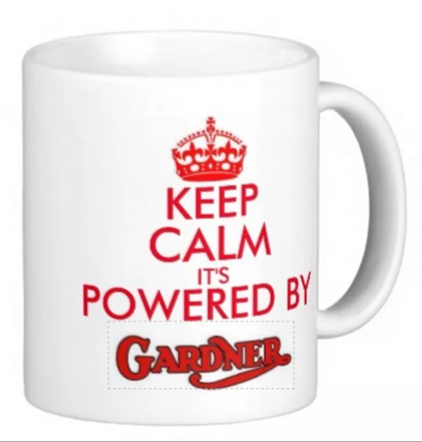 KEEP CALM IT'S POWERED BY GARDNER ~ MUG stationary bus lorry marine boat engine