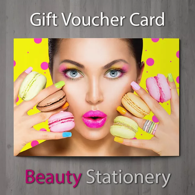 Gift Voucher Beauty Salon Blank Card Coupon Nail Massage Hairdressing A7 + Env.