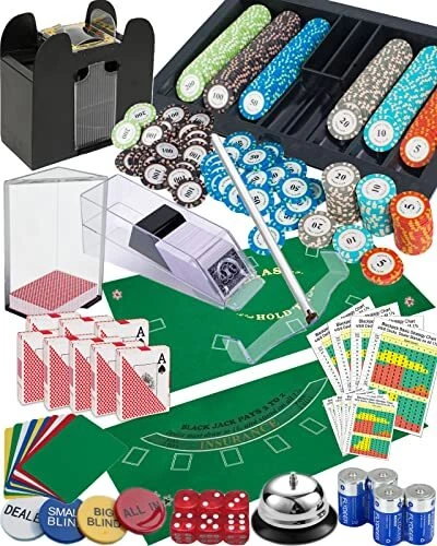 Casino Set: Shuffler + Card Shoe + 300pcs Chips + Casino Professional Super Set