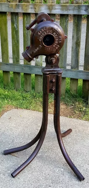 Industrial Antique Art Canedy Otto Chicago Heights Iron Steampunk Forge Blower