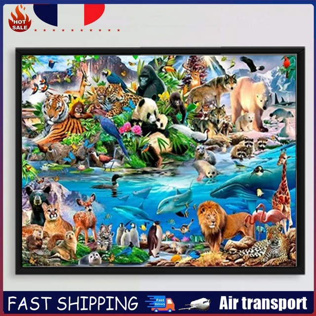 Kit Complet Peinture Diamant 5D à Faire Soi-même - Motif Cheval 30x40 Cm - Toile Autocollante, Strass, Outils Inclus - Décoration Murale Ou Cadeau Créatif - 2